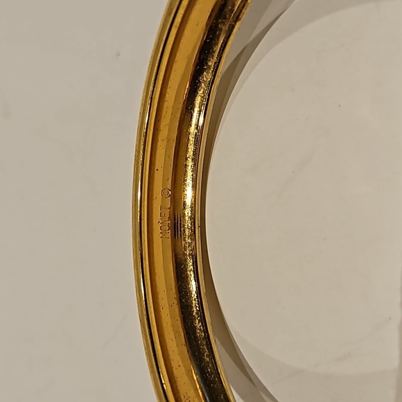 Vintage MONET Goldtone 2 1/2"Dia. Bangle Bracelet - Picture 5 of 5